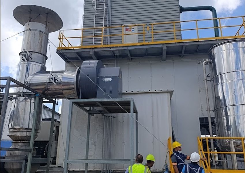 Process steam recovery system at a food processing plant